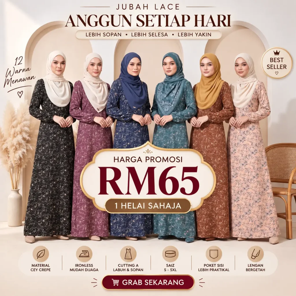 Jubah Aishah - 1 Helai
