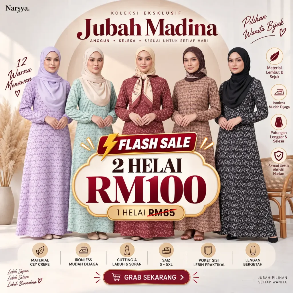 Jubah Madina - 2 Helai